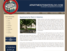 Tablet Screenshot of apartmentswaterloo.com